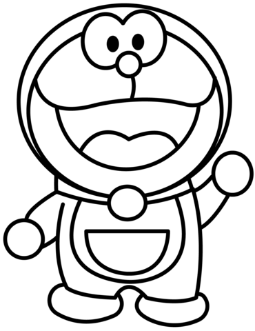 Chibi Doraemon Coloring Page